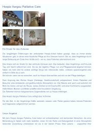 Hospiz Aargau Palliative Care - Aargauer Hospiz-Verein zur ...