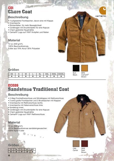 Arbeitsbekleidung CARHARTT - A.+ C. Gantenbein AG