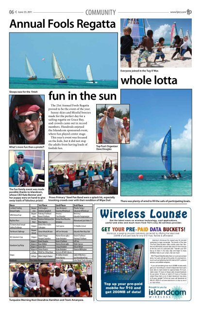 Volume 21 Issue 24: June 23, 2011 - fp Turks and Caicos