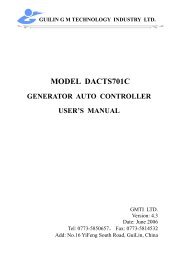 model dacts701c generator auto controller user's manual