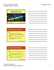Earthquake Terror Handout - Curriculum Companion