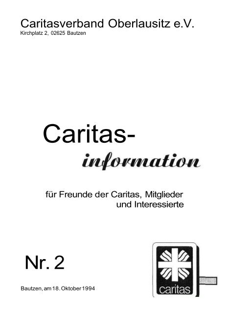 Liebe Mitglieder, liebe Freunde des ... - Caritas Oberlausitz