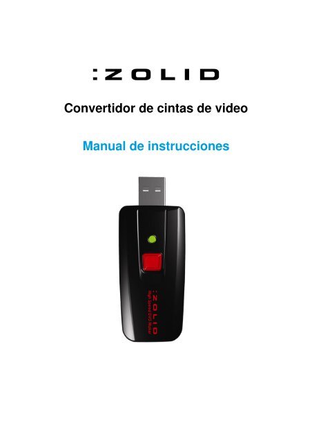 Convertidor de cintas de video Manual de instrucciones - Unisupport