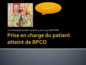 LA BPCO : une pathologie mÃ©connue