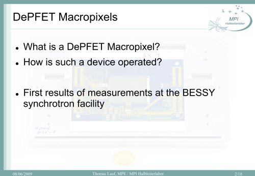 Performance and spectroscopic behaviour of DePFET ... - MPG HLL