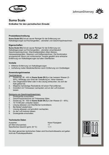 D5.2 Suma Scale - Diversey