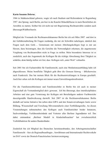 Karin Susanne Delerue, - Rechtsanwaltskammer Berlin