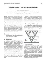 Sierpinski-Based Conical Monopole Antenna - Radioengineering