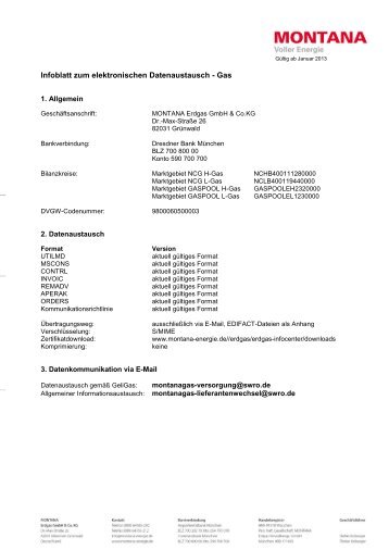 Infoblatt zum elektronischen Datenaustausch - Montana