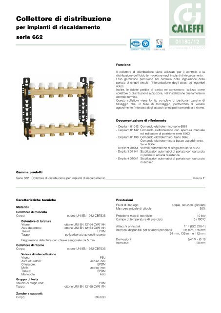 Comando Elettrotermico A Basso Assorbimento Caleffi 656402-656404 230V