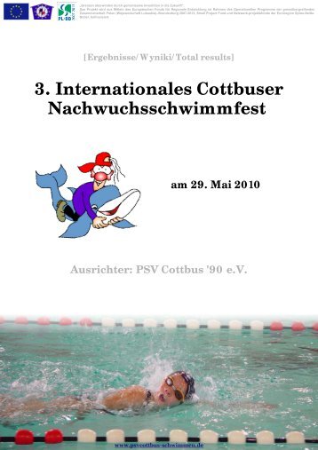 deckblatt ausschreibung - PSV Cottbus 90 eV Abteilung Schwimmen