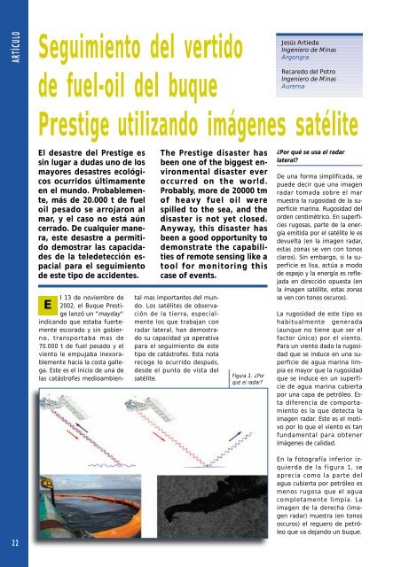 Seguimiento del vertido de fuel-oil del buque Prestige utilizando ...