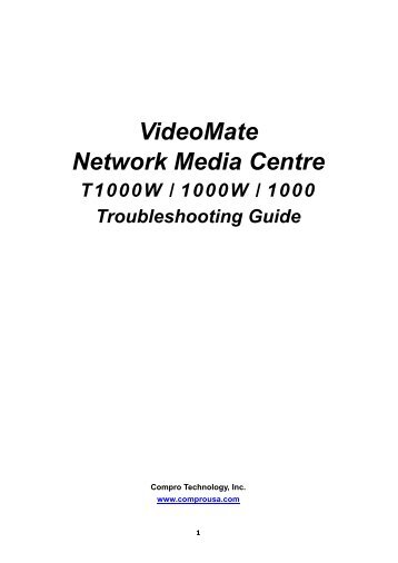 VideoMate Network Media Centre - Compro