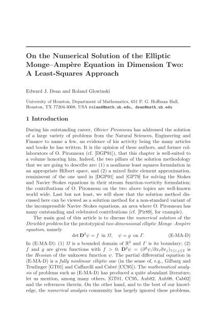 Partial Differential Equations - Modelling and ... - ResearchGate