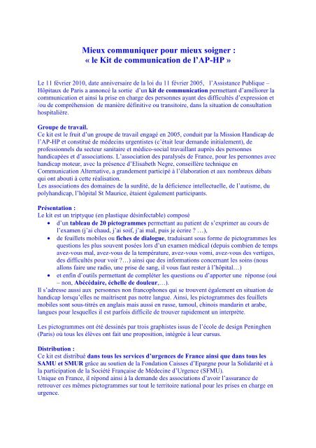 le Kit de communication de l'AP-HP - Moteurline - APF