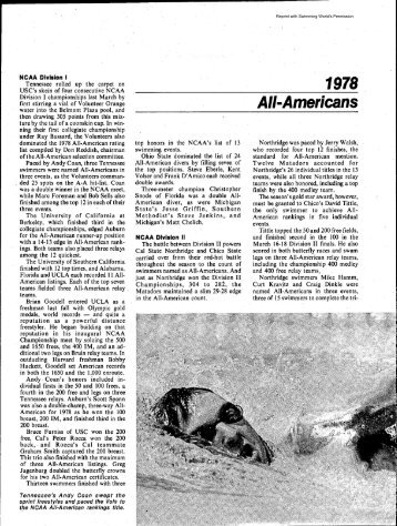 1978 All-Americans - Archbishop Wood Swimming