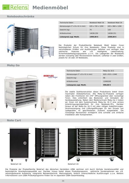 Produktkatalog 2012 - Relens