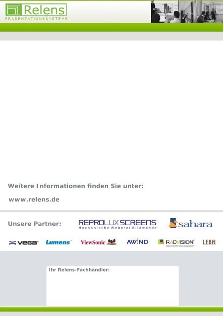 Produktkatalog 2012 - Relens