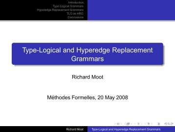 Type-Logical and Hyperedge Replacement Grammars - LaBRI
