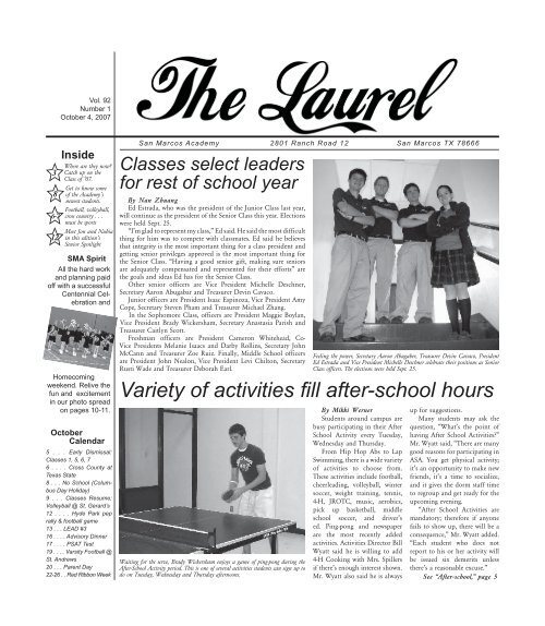 Laurel Issue 1, 2007.indd - San Marcos Academy