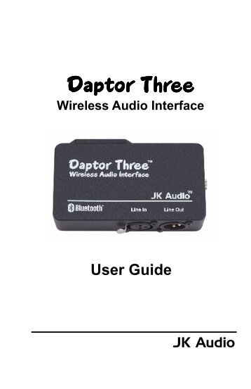 Daptor Three Manual - JK Audio
