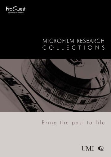 microfilm research collections - ProQuest