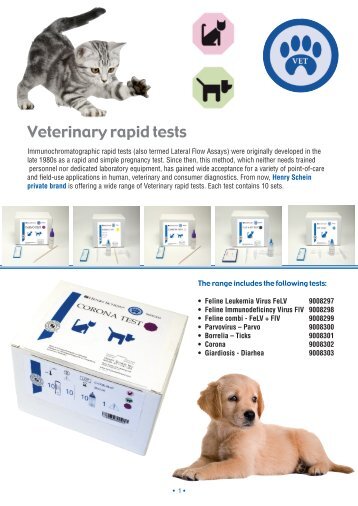 Veterinary rapid tests - Henry Schein Corporate Brand