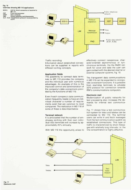 diavox courier 700, digital system telephone for md 110 data