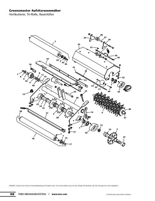 Ersatzteilkatalog - Toro