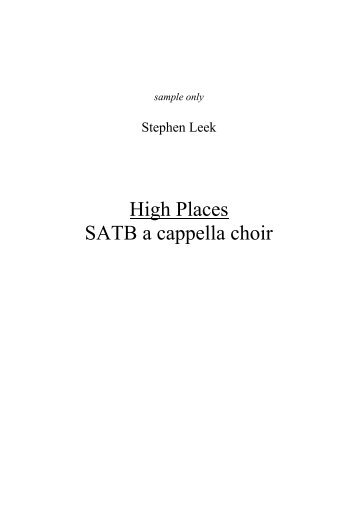 High Places - Stephen Leek