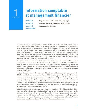 Information comptable et management financier - Numilog