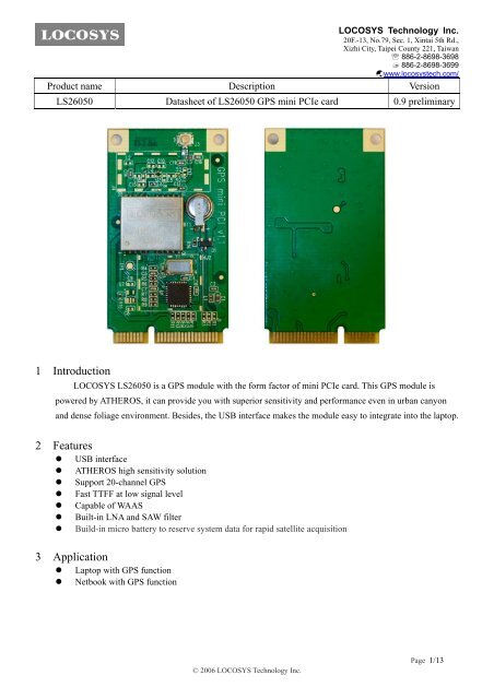 Internal GPS Module - CarTFT.com