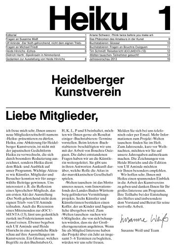 Download Heiku 1 - Heidelberger Kunstverein