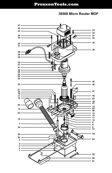 Parts Diagram - Proxxon Tools