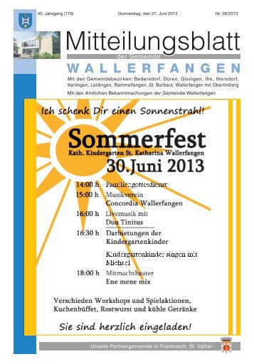 KW 26/2013 - Gemeinde Wallerfangen