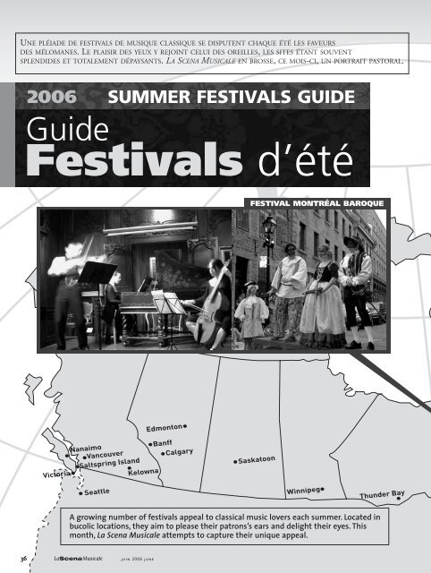 Calendrier Des Festivals La Scena Musicale