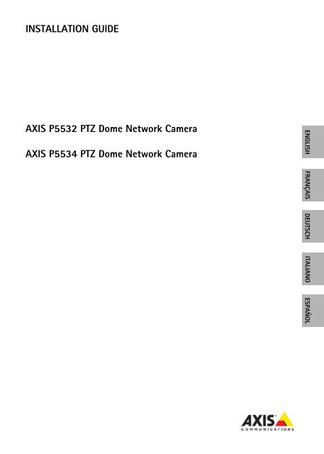 AXIS P5532/P5534 Installation Guide - Axis Communications