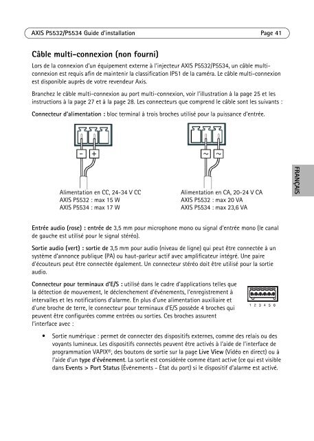 AXIS P5532/P5534 Installation Guide - Axis Communications