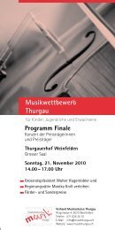 Musikwettbewerb Thurgau - Musikschulen Thurgau