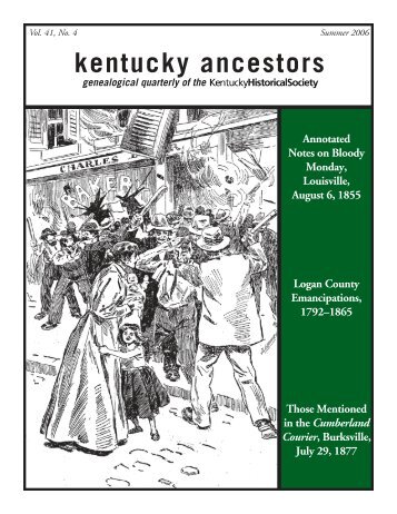 kentucky ancestors - Kentucky Historical Society