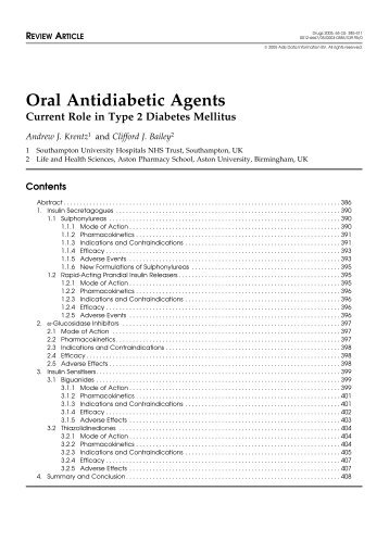 Oral Antidiabetic Agents - Luzimar Teixeira