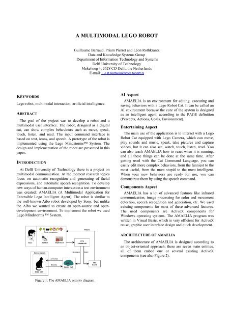 A multimodal lego robot - Knowledge Based Systems Group