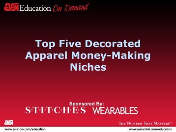 Top Five Decorated Apparel Money-Making Niches