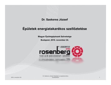 Dr. Szekeres JÃ³zsef ÃpÃ¼letek energiatakarÃ©kos ... - Rosenberg