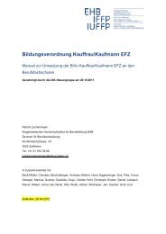 Manual zur Umsetzung der BiVo 2012 an den BFS - EHB