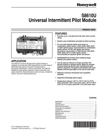 S8610U Universal Intermittent Pilot Module - PexSupply.com