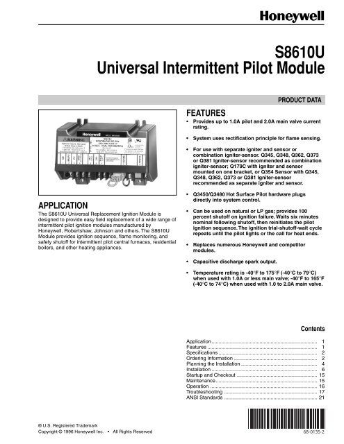S8610U Universal Intermittent Pilot Module - PexSupply.com