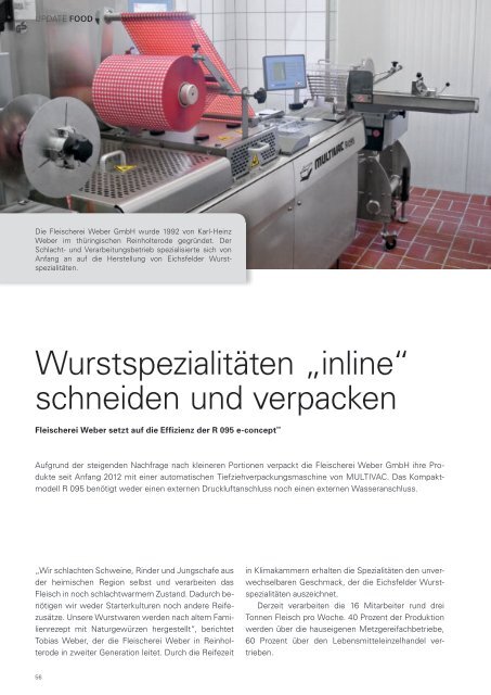 MULTIVAC Kundenmagazin UPDATE - 1-2013 - PDF herunterladen