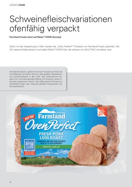 MULTIVAC Kundenmagazin UPDATE - 1-2013 - PDF herunterladen