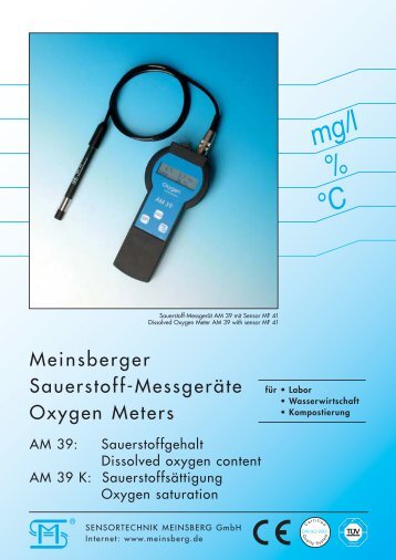 Sauerstoff-Messgeräte Oxygen Meters - Sensortechnik Meinsberg